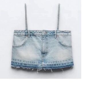 Zara Denim Blue Women's Top